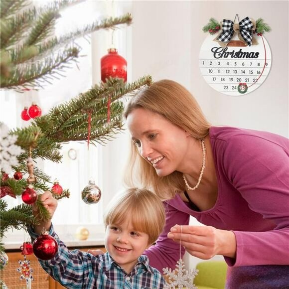 Christmas Hanging Sign Welcome Door Sign for Front Door Home Decoration (white) - Picture 6 of 6